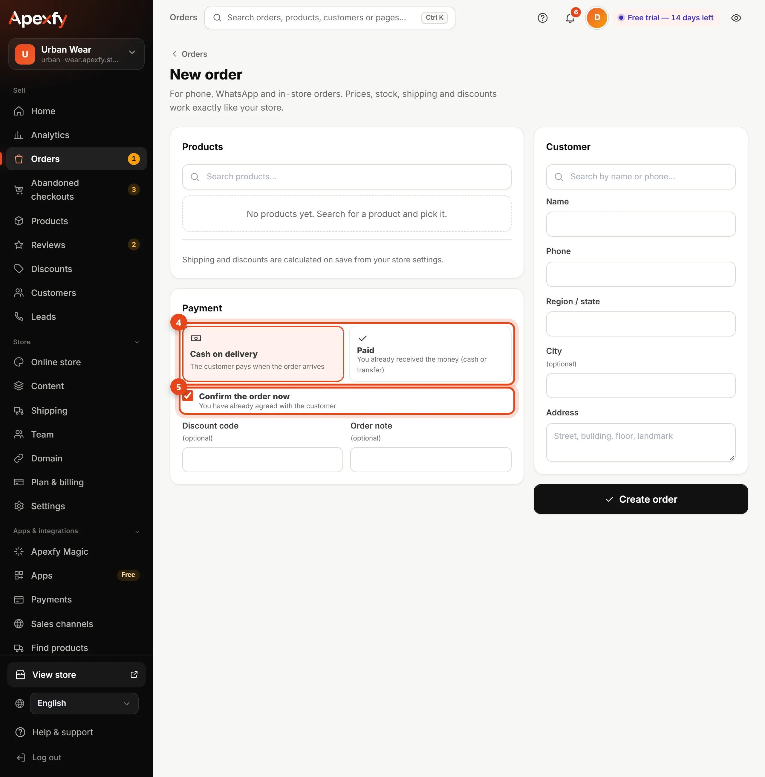 Payment and confirmation